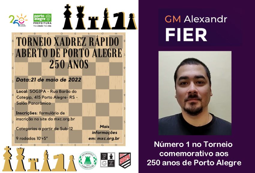 Clube de xadrez de Porto Alegre realiza torneio em homenagem a enxadrista  gaúcho com a presença de dois campeões brasileiros