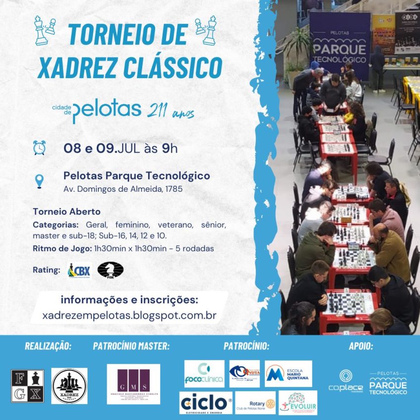 Torneio Aberto Internacional de Xadrez – Porto Alegre 247 anos