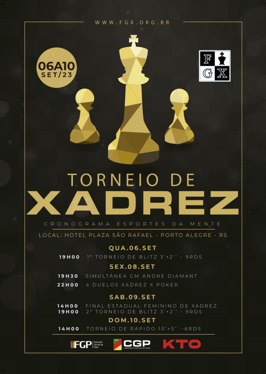 Descalvado promove o Torneio da Amizade de Xadrez 2023; inscrições  abertas até 15 de abril - Noticias PORTO FERREIRA HOJE